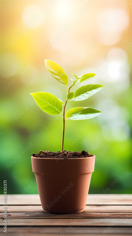 Green leafy small potted plant Green leafy small potted plant
