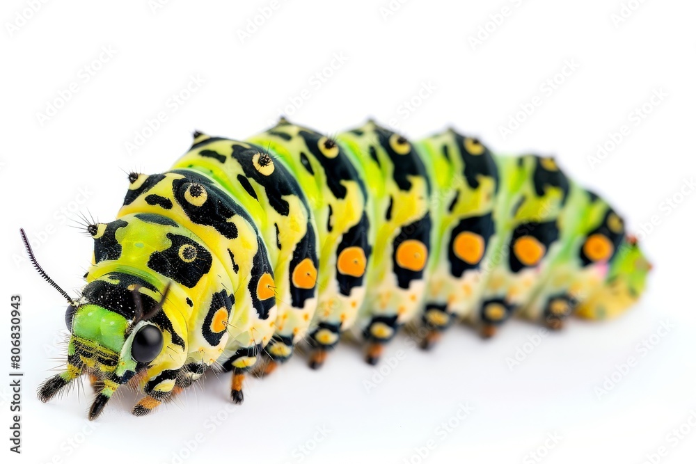 Fototapeta premium chenille - machaon - papilio machaon, . Beautiful simple AI generated image in 4K, unique.