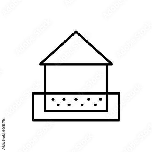 Foundation outline icons, minimalist vector illustration ,simple transparent graphic element .Isolated on white background