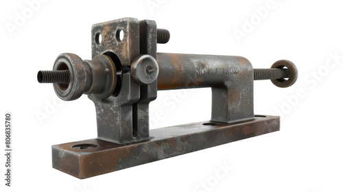 Secure Workpiece with Realistic Vise on transparent background