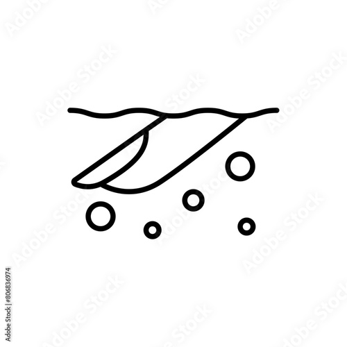 Soaking nail outline icons, minimalist vector illustration ,simple transparent graphic element .Isolated on white background