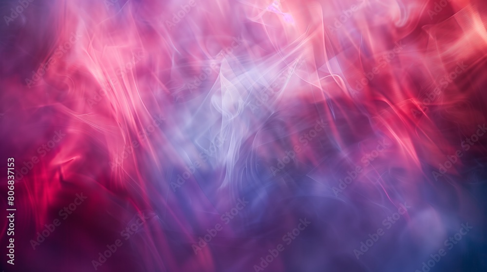 A blurred red and blue abstract shapes on a soft background.