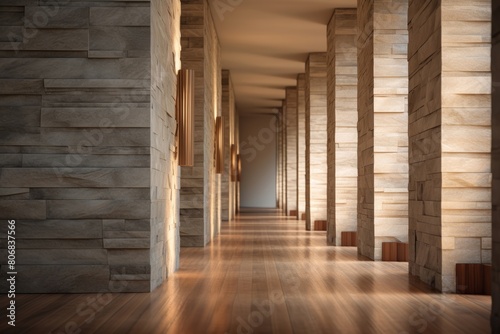 the corridor of a hotel room, a closet stands, offering a convenient storage solution for guests during their stay.