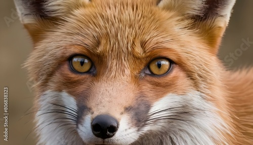 A Fox With Its Eyes Narrowed In Concentration