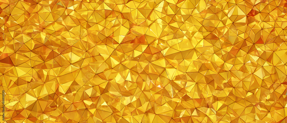 Abstract Golden Low Poly Crystal Pattern Background Abstract Golden Low Poly Crystal Pattern Background