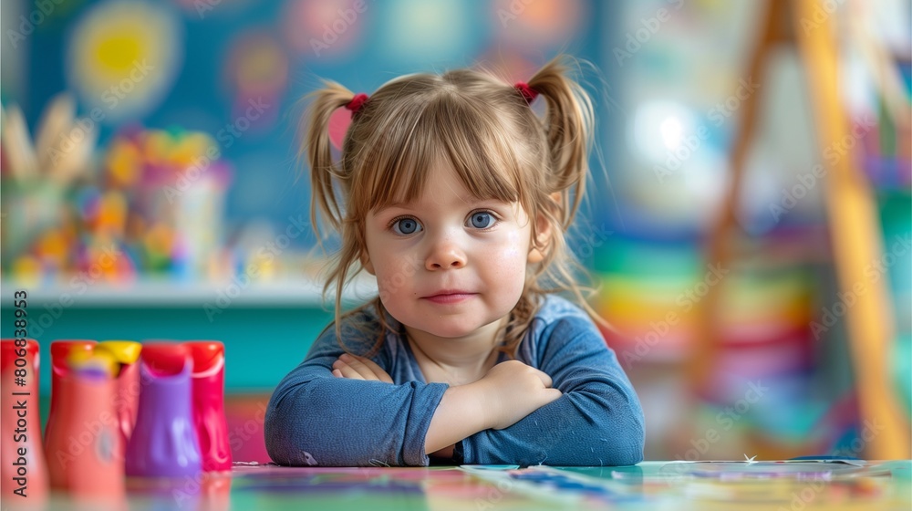 This description captures the essence of the image by highlighting the child's happiness and engagement while emphasizing the educational and developmental benefits of playing with blocks This description captures the essence of the image by highlighting the child's happiness and engagement while emphasizing the educational and developmental benefits of playing with blocks