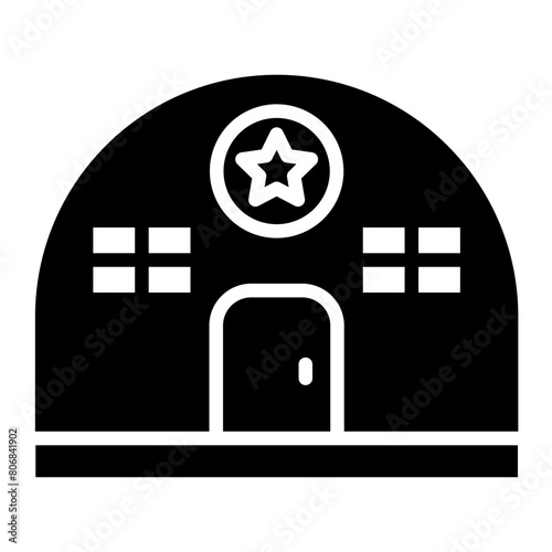 Bunker glyph icon