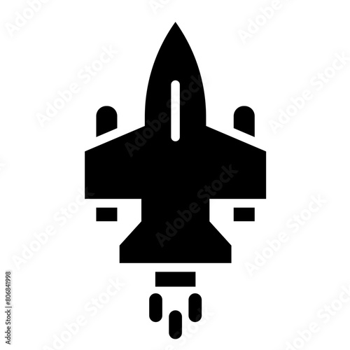 Jet glyph icon