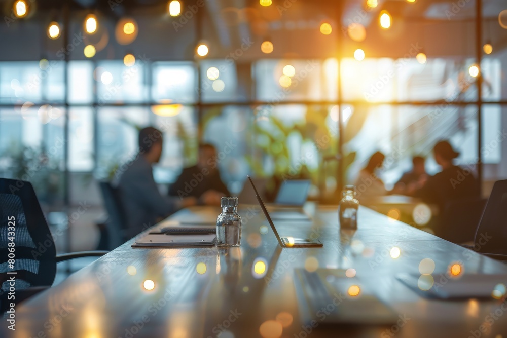 custom made wallpaper toronto digitalClose-up portrait of a business meeting in the office, generative AI. Beautiful simple AI generated image in 4K, unique.