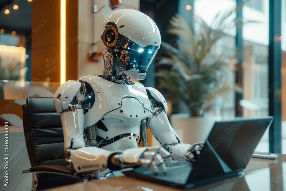 Close-up portrait of a business meeting in the office, generative AI. Beautiful simple AI generated image in 4K, unique.