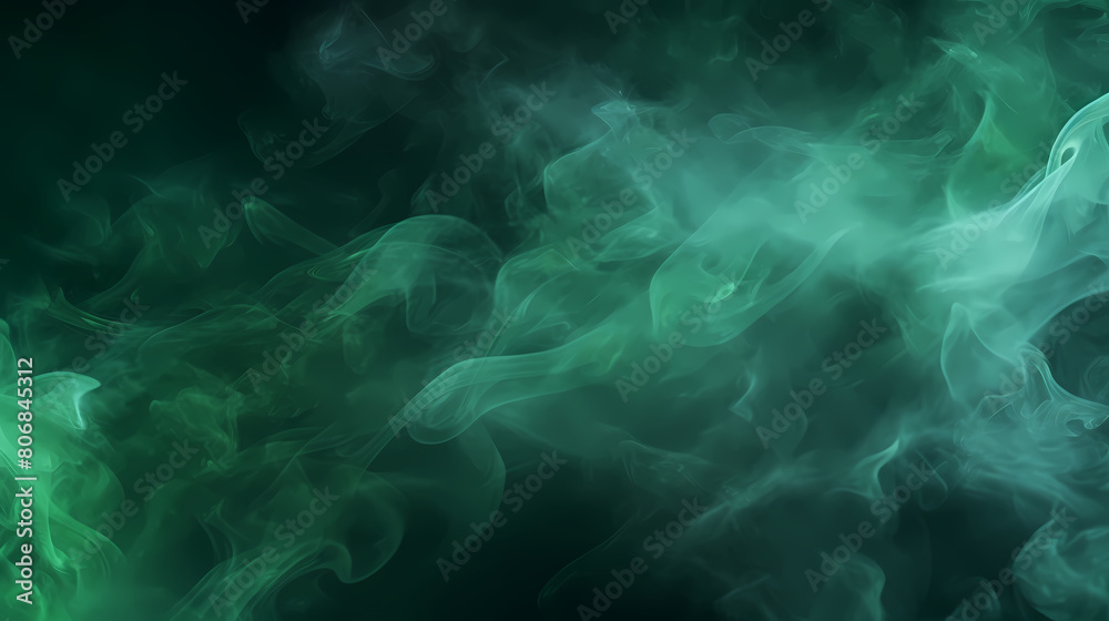 Fototapeta premium Abstract green smoke