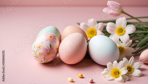 Delicately-Colored-Easter-Eggs-And-Delicate-Spring-