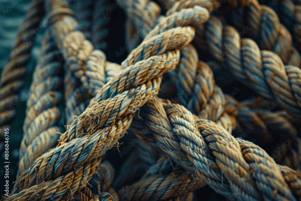 old grease-soaked rope over worn boards, background image. Beautiful simple AI generated image in 4K, unique. old grease-soaked rope over worn boards, background image. Beautiful simple AI generated image in 4K, unique.