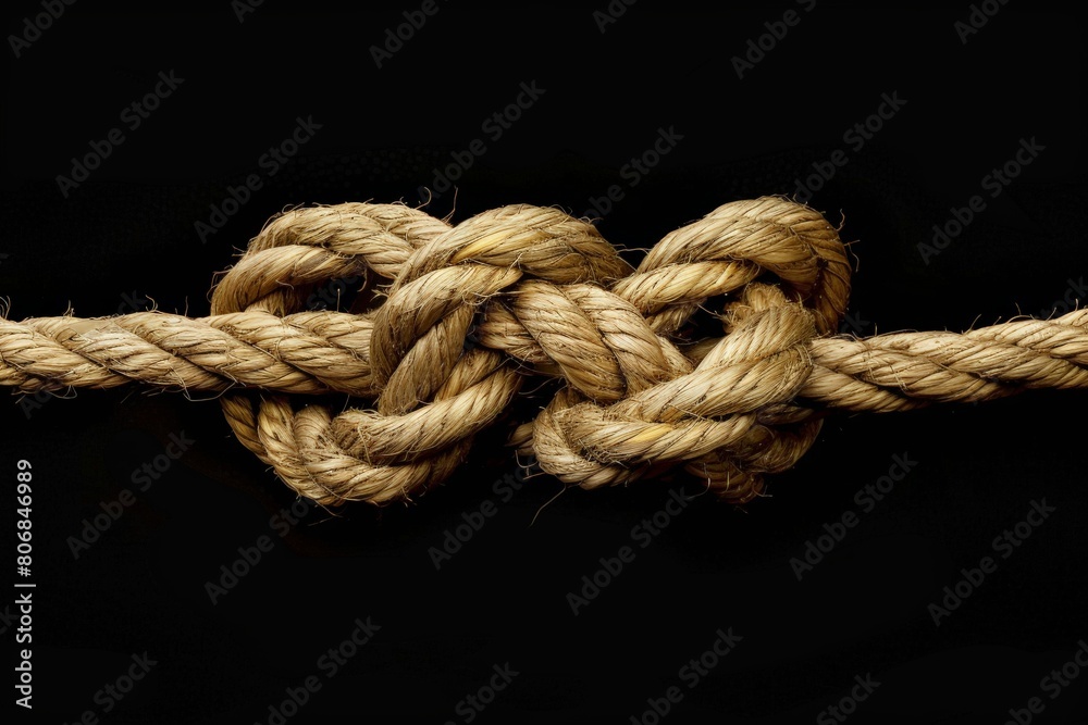 Close-up seamless pattern of ropes and twines twisted and platted into an interesting arrangement.. Beautiful simple AI generated image in 4K, unique.