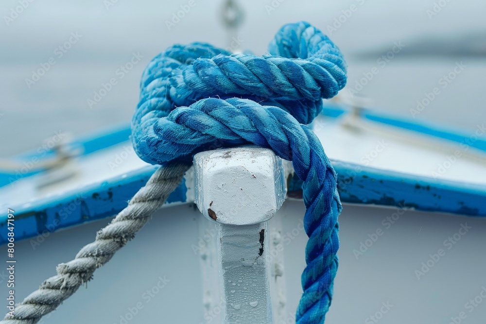 Obraz premium Close-up seamless pattern of ropes and twines twisted and platted into an interesting arrangement.. Beautiful simple AI generated image in 4K, unique.