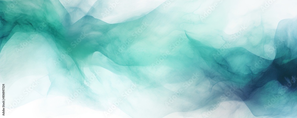 Teal watercolor and white gradient abstract winter background light cold copy space design blank greeting form blank copyspace for design text photo 