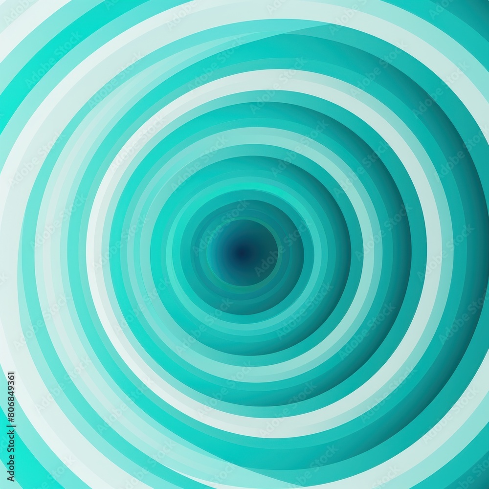 Turquoise concentric gradient circle line pattern vector illustration for background, graphic, element, poster blank copyspace for design text photo 