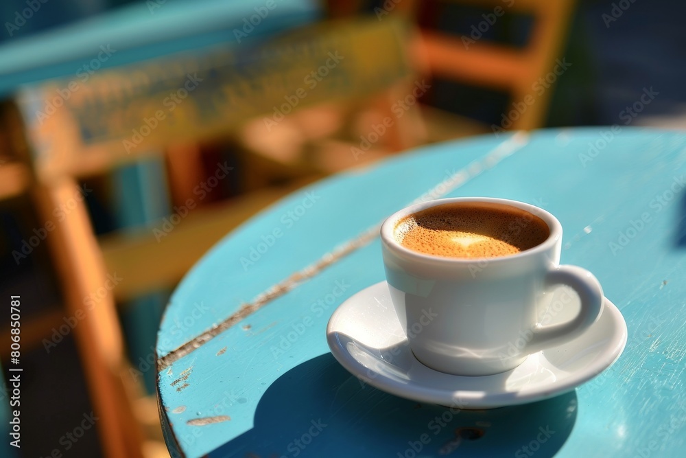 Red cup of cappuccino and chocolate on the table close-up. Food photo.. Beautiful simple AI generated image in 4K, unique. Red cup of cappuccino and chocolate on the table close-up. Food photo.. Beautiful simple AI generated image in 4K, unique.