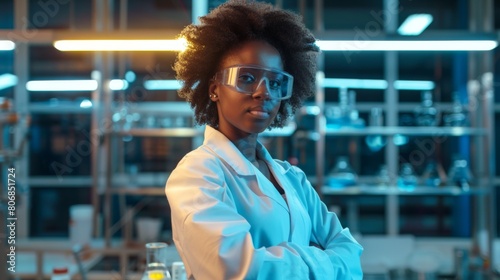 Confident Scientist in Modern Lab photo