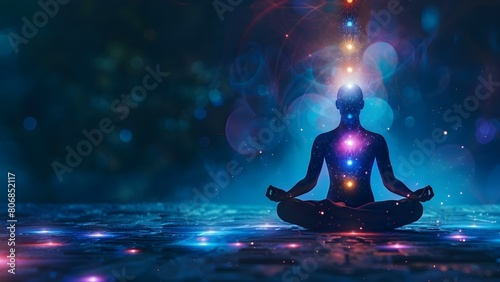 Deep meditation creates spiritual connection allowing telepathic communication and astral bonds. Concept Meditation, Spiritual Connection, Telepathy, Astral Bonds, Mindfulness