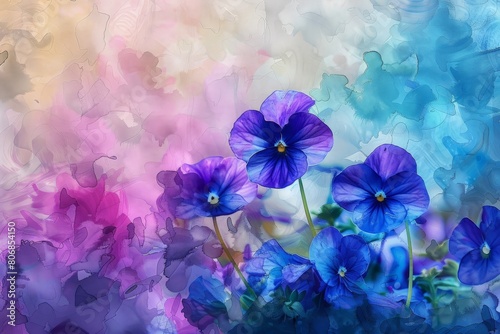 Picture a lush nature background adorned with wildflowers, illuminated by the perfect play of light. The hyper-realistic details. Beautiful simple AI generated image in 4K, unique.