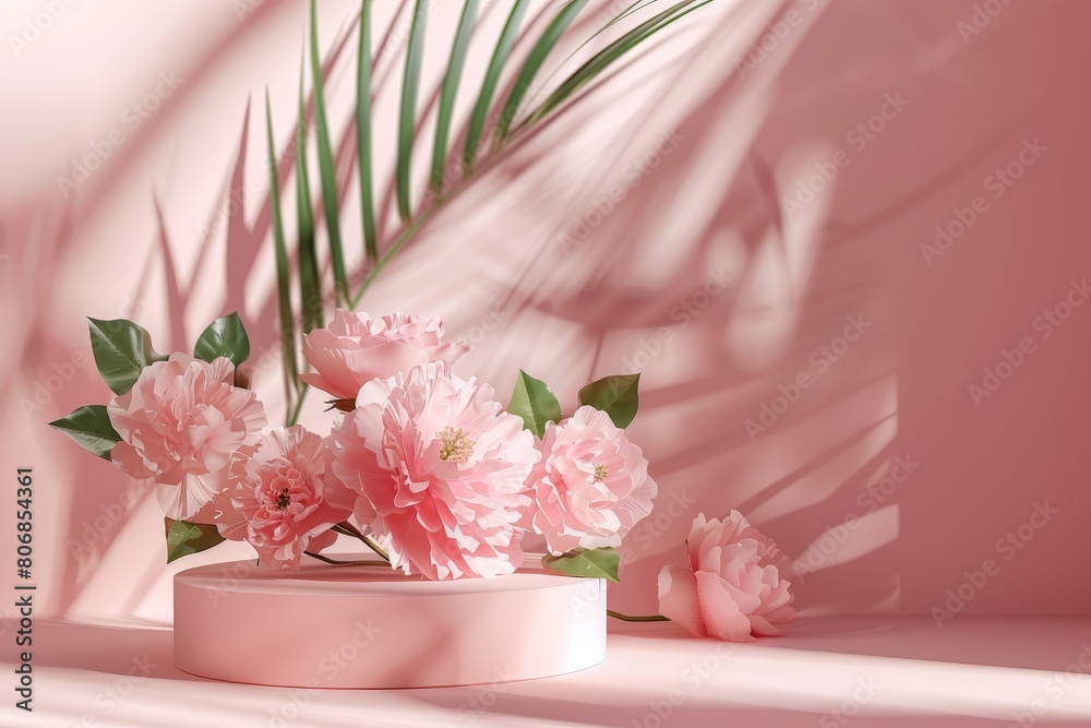 Picture a lush nature background adorned with wildflowers, illuminated by the perfect play of light. The hyper-realistic details. Beautiful simple AI generated image in 4K, unique.