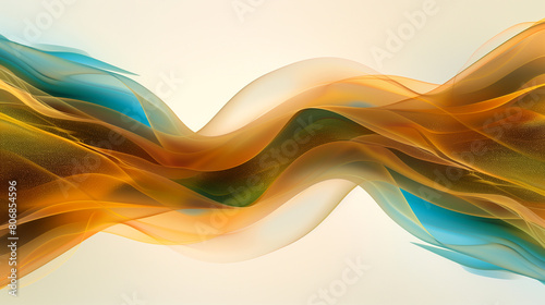 Abstract background with transparent smooth wave. Generative ai