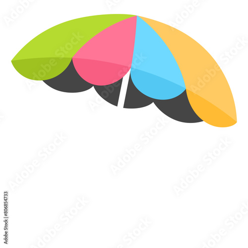 colorful beach umbrella illustration