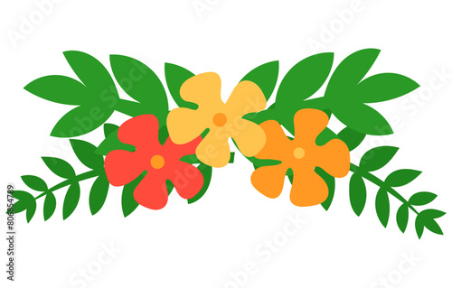 branch of colorful flower illustration
