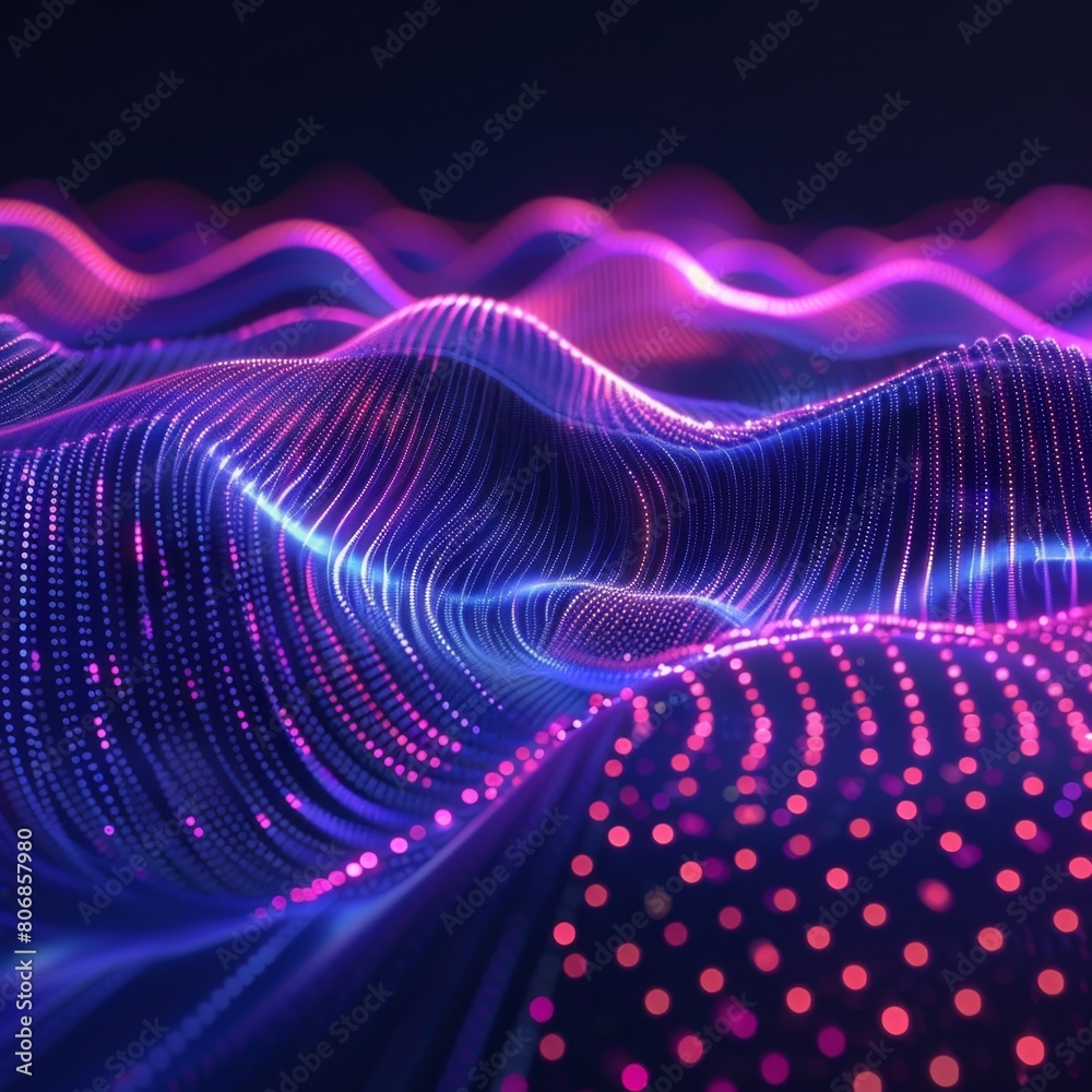 Purple Soundwaves Background Illustration Purple Soundwaves Background Illustration