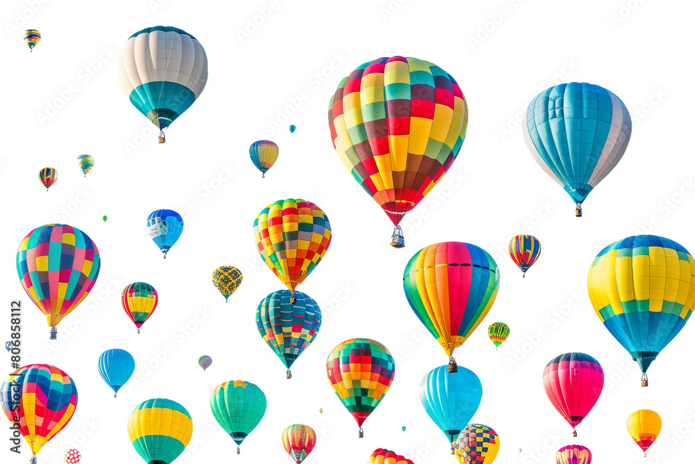 Vibrant Balloon Spectacle On Transparent Background.