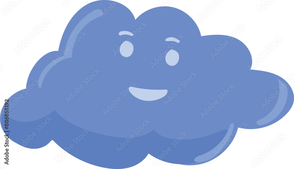 Cartoon cute cloud illustration on transparent background.
Cartoon cute cloud illustration on transparent background.