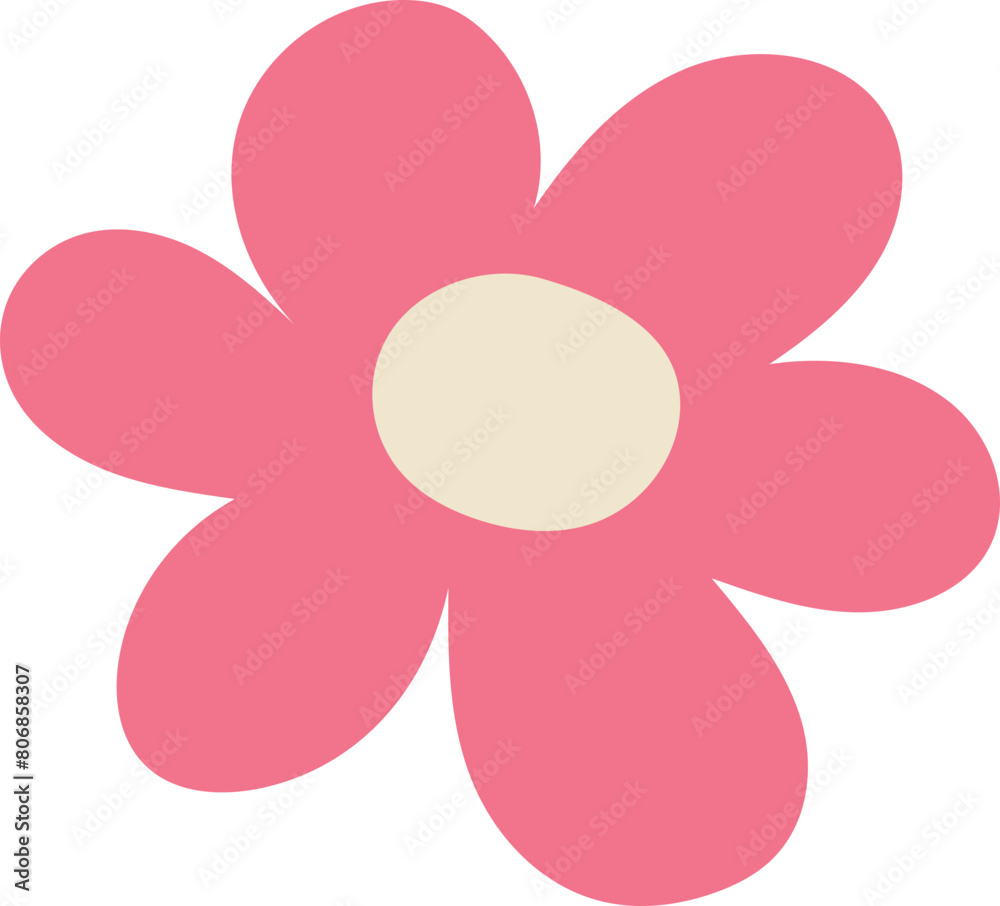 Cartoon flower illustration on transparent background.
Cartoon flower illustration on transparent background.