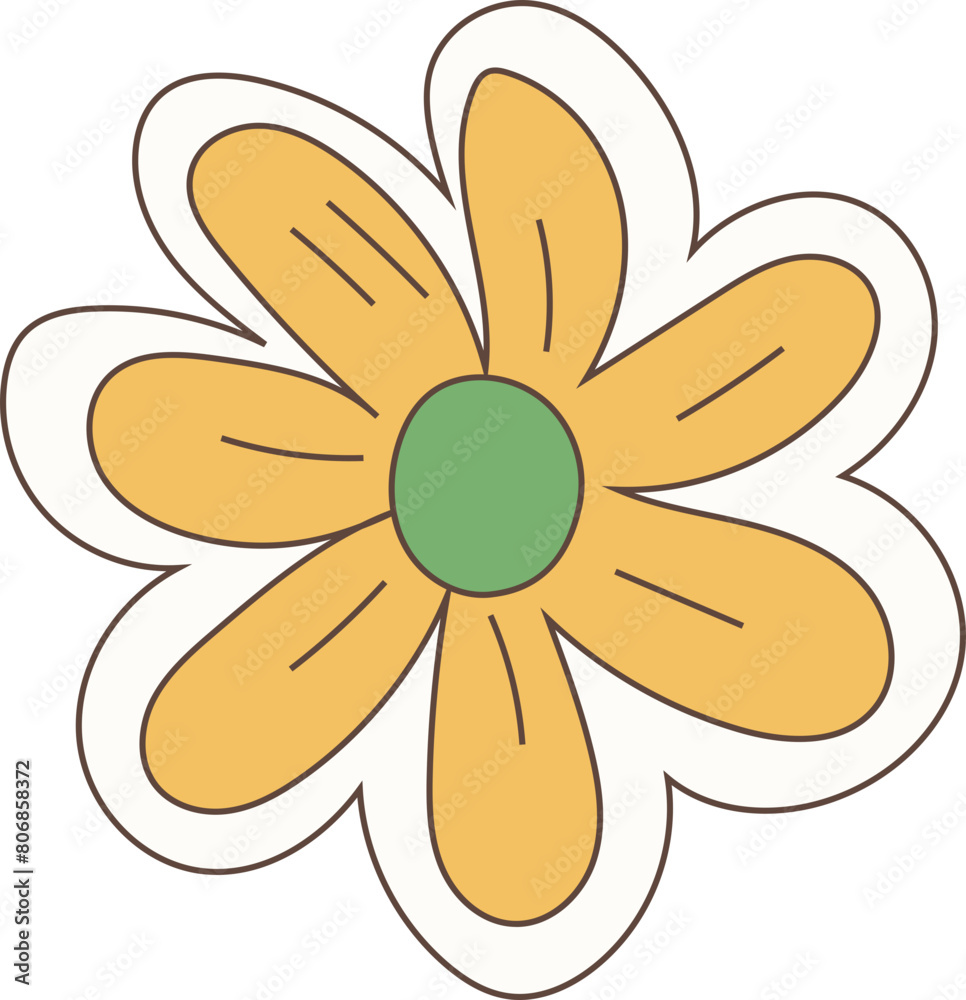 Cartoon flower illustration on transparent background.
Cartoon flower illustration on transparent background.