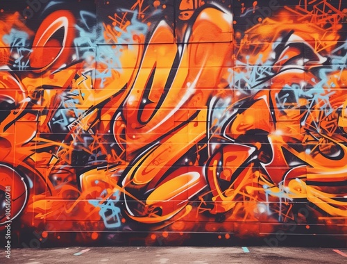 graffiti wall background using Generative AI  offering an imaginative twist on traditional street art  ideal for creating a dynamic pop art backdrop.