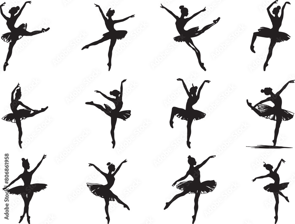 ballerina Silhouette Vector Illustration ballerina Silhouette Vector Illustration