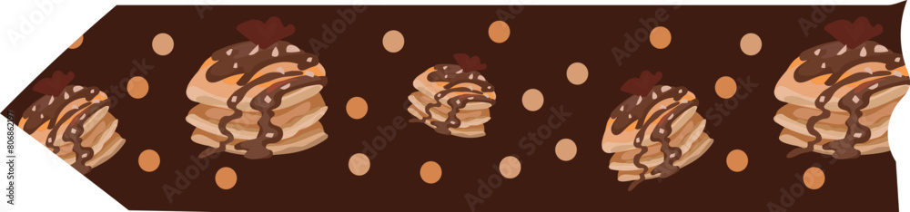 Pancake washi tape on transparent background.
Pancake washi tape on transparent background.
