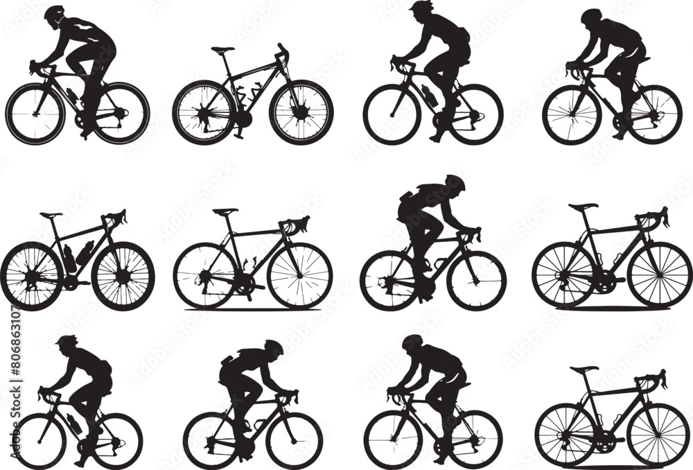 Cycle Silhouette Vector Illustration Cycle Silhouette Vector Illustration