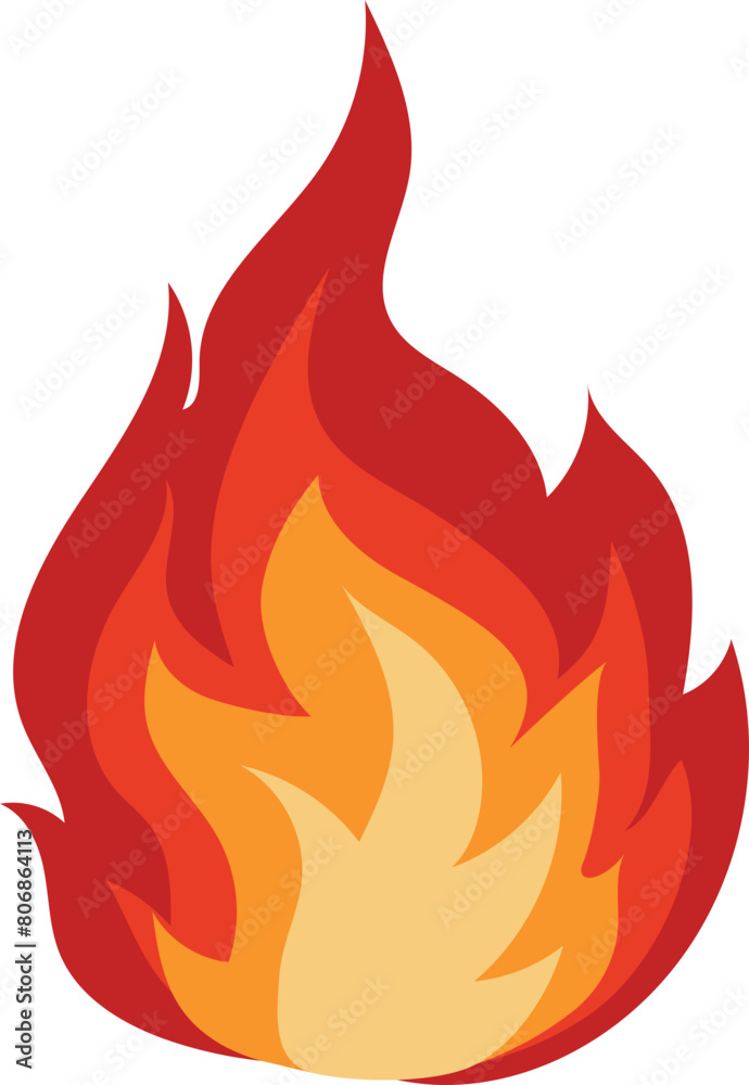Cartoon fire illustration on transparent background.
Cartoon fire illustration on transparent background.