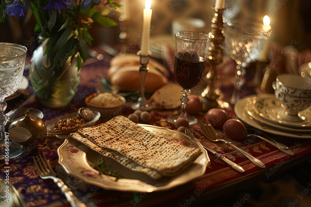 Pesach Seder Table Tradition and Reverence in Warmth Pesach Seder Table Tradition and Reverence in Warmth