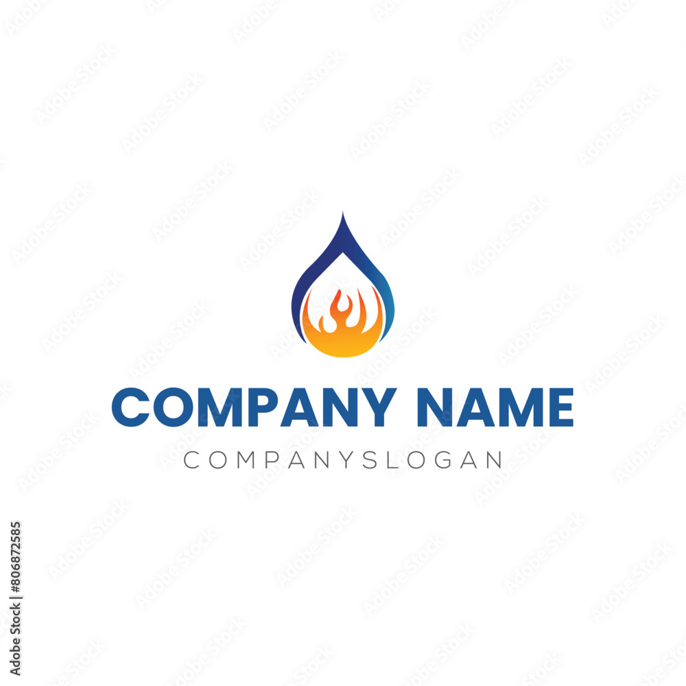 Drop flame logo design, vector logo design, illustration Drop flame logo design, vector logo design, illustration