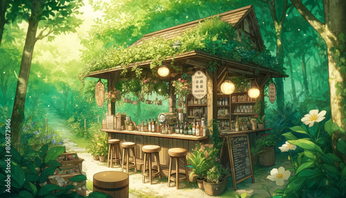 ファンタジー世界のカフェ　屋台 photo