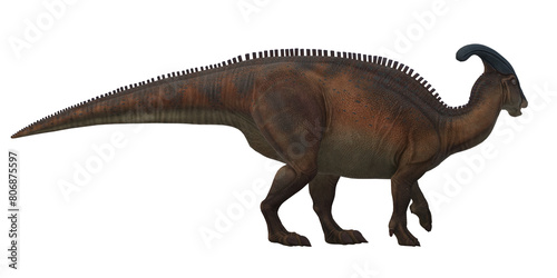 Parasaurolophus on a Transparent Background
