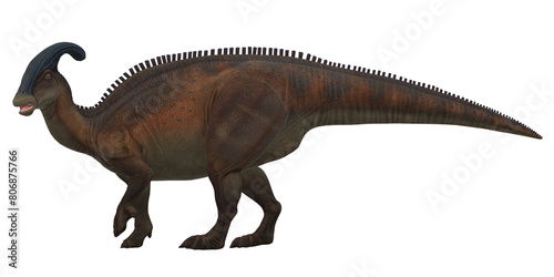 Parasaurolophus on a Transparent Background photo