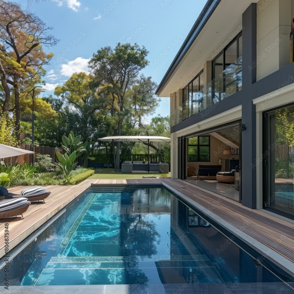 Swimming pool in a private luxury villa.