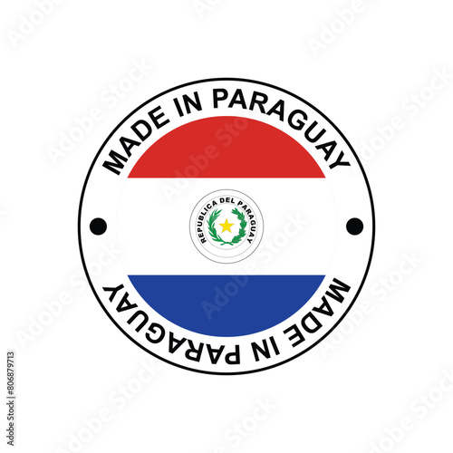 Made in Paraguay Stamp Vector template on white background