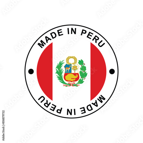 Made in Peru Stamp Vector template on white background