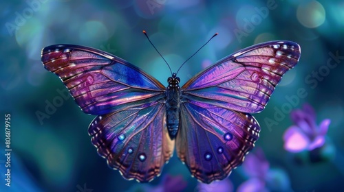 wings purple butterfly. © vannet