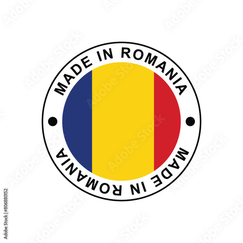 Made in Romania Stamp Vector template on white background