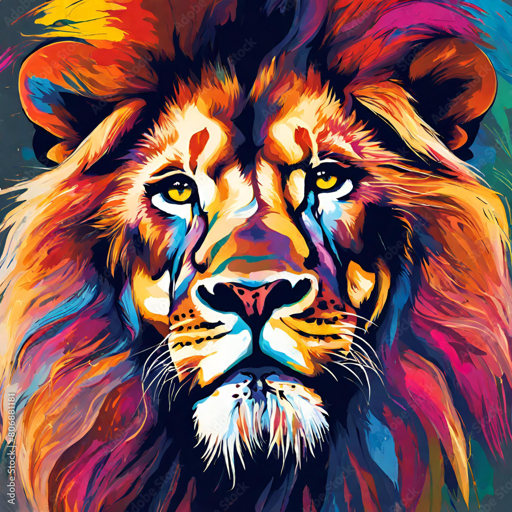 lion, leão, psicodelico, cores, psico, colors, psyco, colorido, background, prind, vectos, semeless background